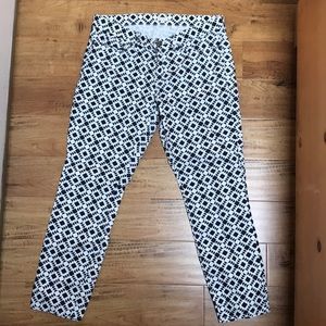 Women's J. Crew Toothpick geometric print cropped